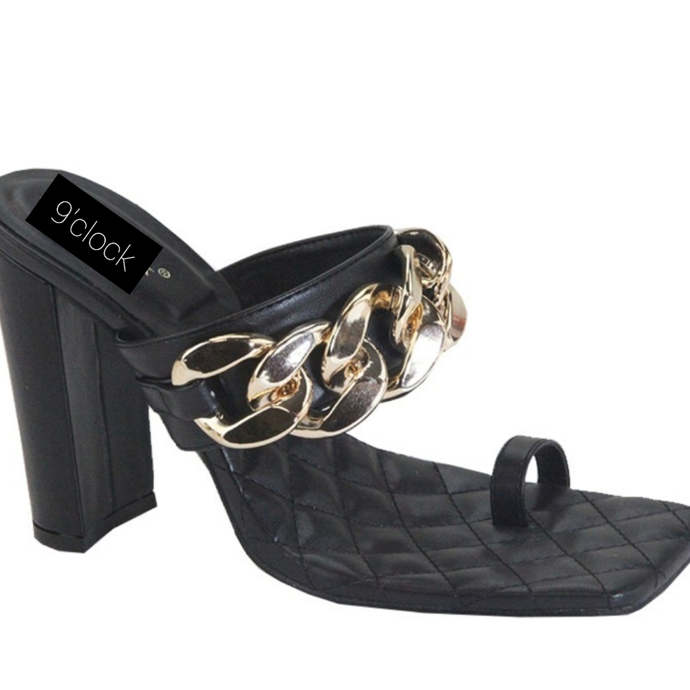 Just In Open Toe Chain Heels - Picture 2 of 2